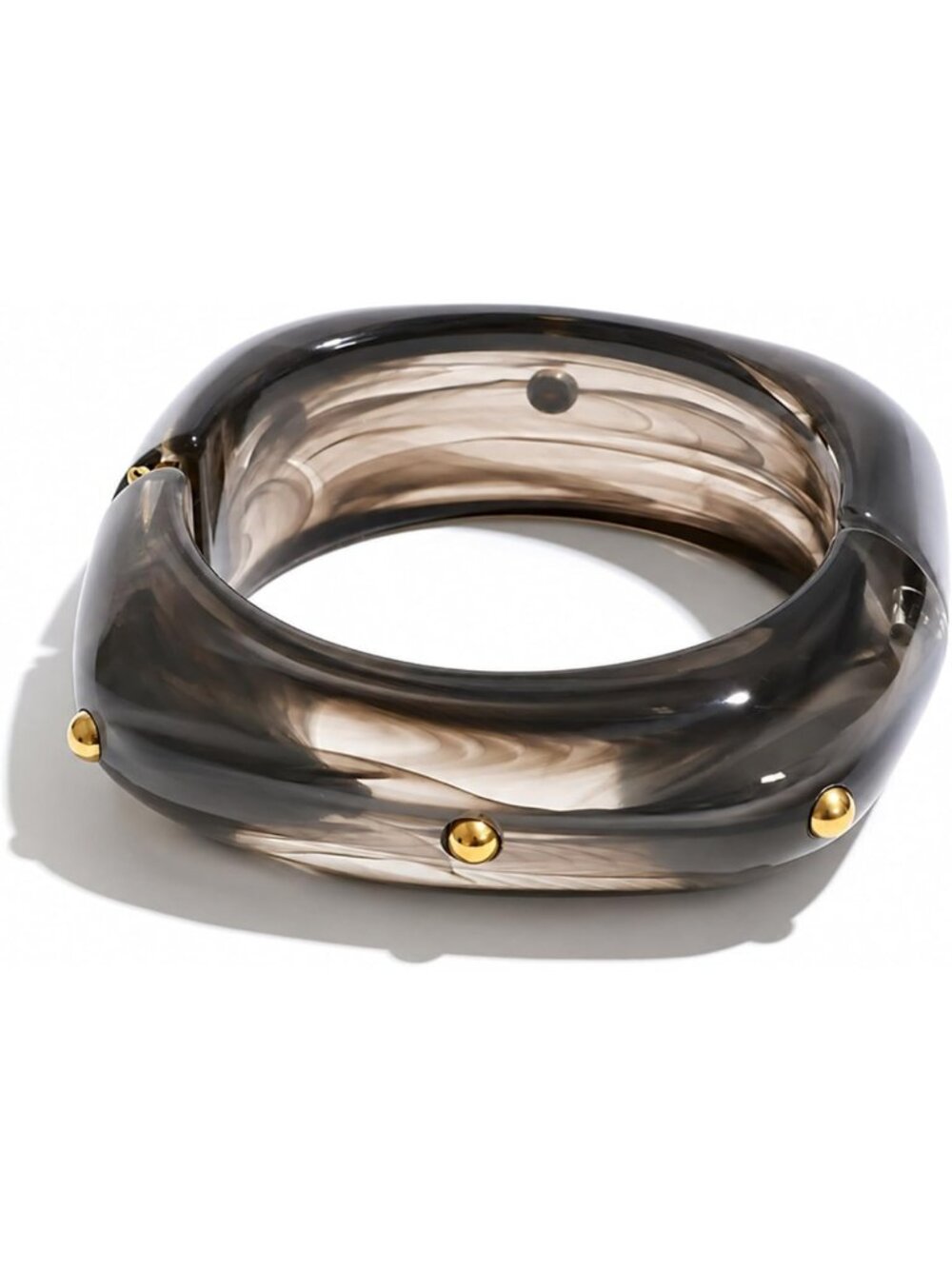 Trendy Chunky Square Acrylic Bangle Bracelet for Women - Fashion Jewelry